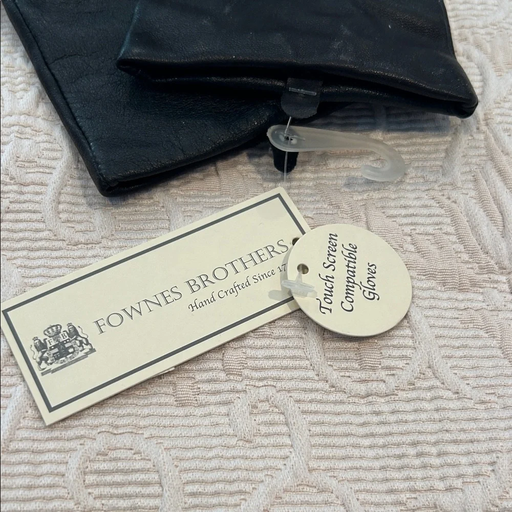 Fownes Brothers Black Leather Gloves